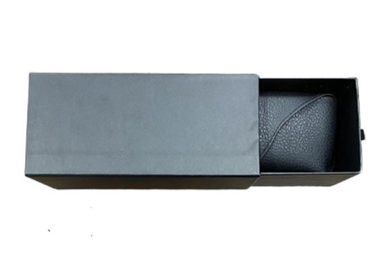 Matte Black Drawer Style Rigid Paper Gift Box 175x78x60mm
